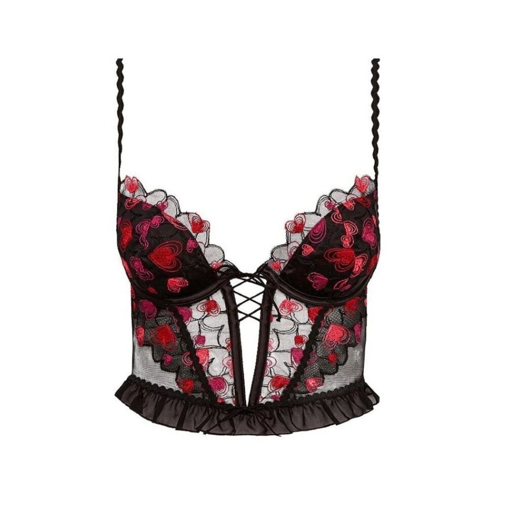 New! For Love And Lemons Black Love Potion Bustier Size XS 25033